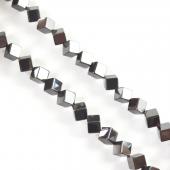 Non magnetic Hematite Beads, Cube, Different Size for Choice,black, Grade A,Hole:1.2mm, Length:15.5 Inch,Sold By Strand